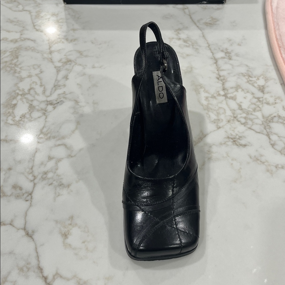 ALDO Black Slingback Heels